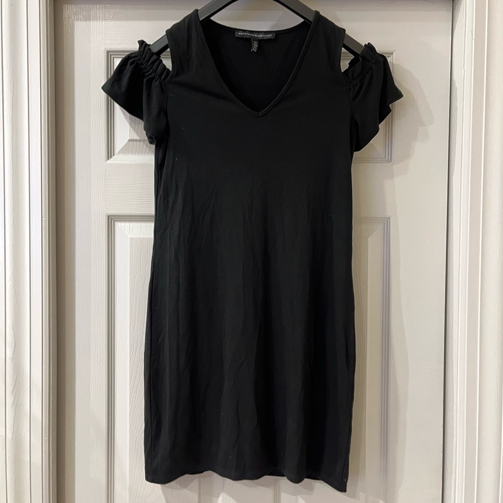 White House Black Market Black Cold Shoulder Dress